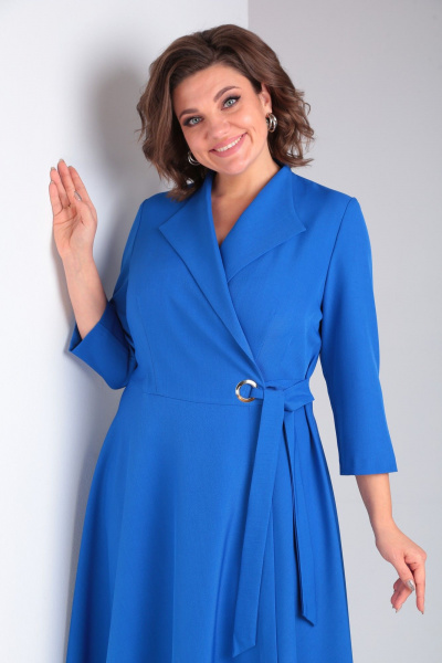 Платье Pocherk 1-015 светло-синий - фото 6