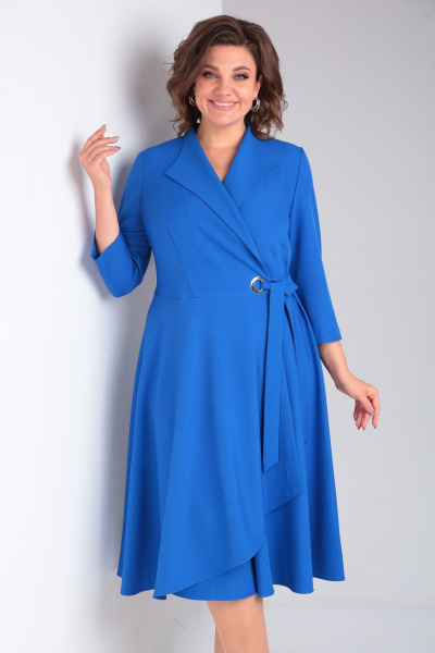 Платье Pocherk 1-015 светло-синий - фото 5