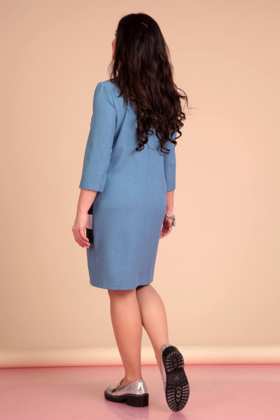 Платье Liona Style 623 голубой - фото 4