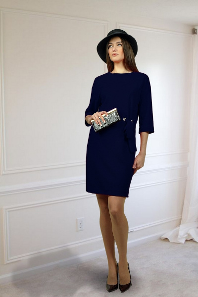 Платье Talia fashion Пл-079 темно-синий - фото 1