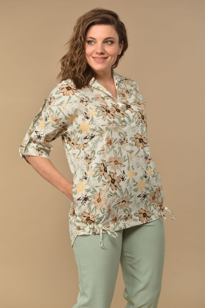 Блуза, брюки Lady Style Classic 2058/5 светло-зеленый - фото 3