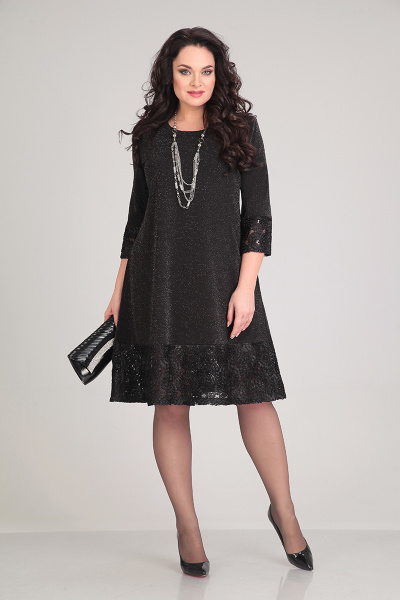 Платье Andrea Style 0048 черный - фото 3