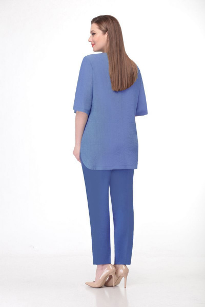 Блуза, брюки VOLNA 1141 сиренево-голубой - фото 2