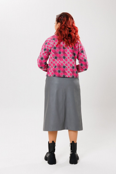 Джемпер, юбка Mubliz 117 розово-серый - фото 2