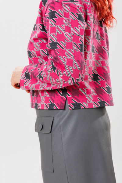 Джемпер, юбка Mubliz 117 розово-серый - фото 11