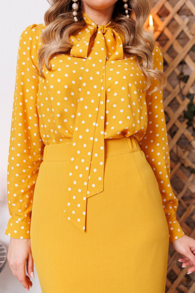 Блуза, жакет, юбка Мода Юрс 2808-1 горчица - фото 7