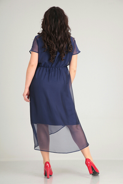 Платье Andrea Style 0049 синий - фото 2