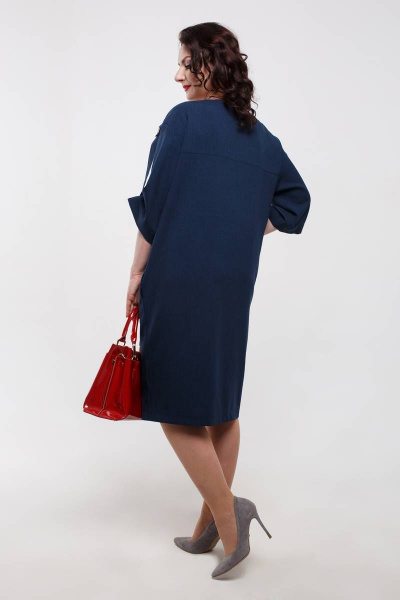 Платье Дорофея 543 темно-синий - фото 3