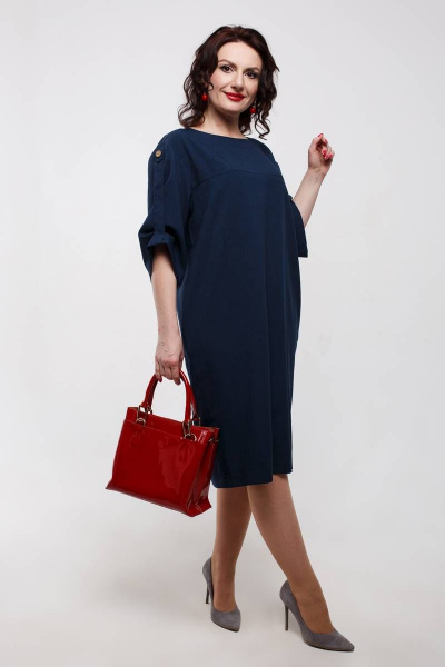 Платье Дорофея 543 темно-синий - фото 2