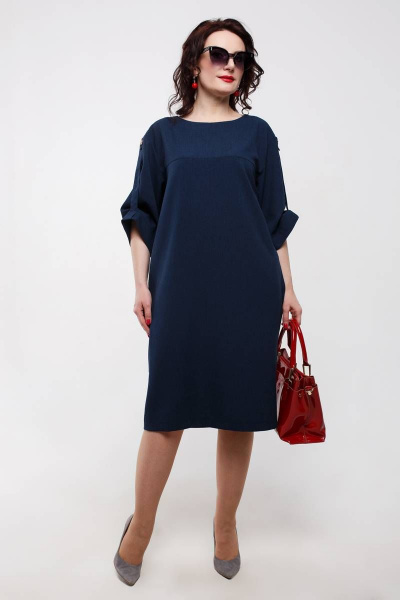 Платье Дорофея 543 темно-синий - фото 1