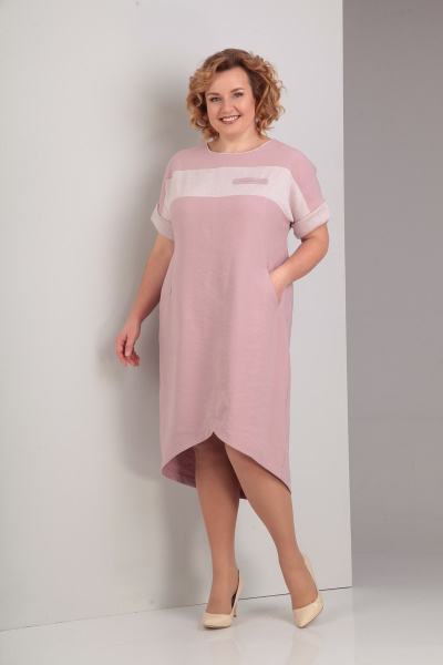 Платье Диомант 1277 розовый - фото 1