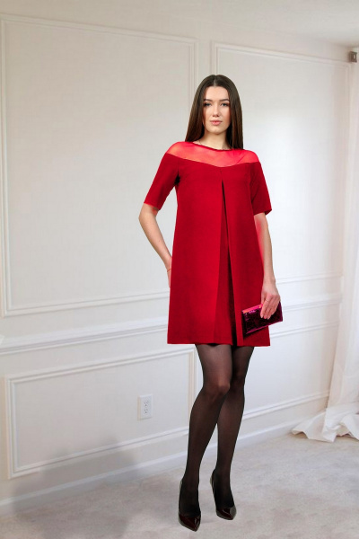 Платье Talia fashion Пл-080 красный - фото 1