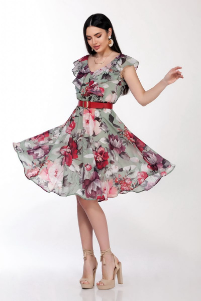 Платье LaKona 1279-1 мята-малина - фото 1
