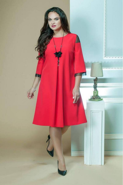 Платье Moda Versal П1766 красный - фото 1