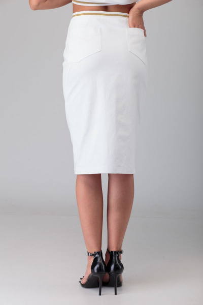 Блуза, юбка Anelli 631.1 белый-золото - фото 9