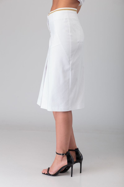 Блуза, юбка Anelli 631.1 белый-золото - фото 8
