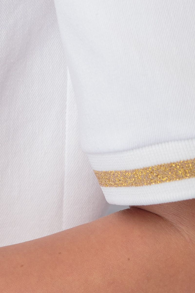 Блуза, юбка Anelli 631.1 белый-золото - фото 7