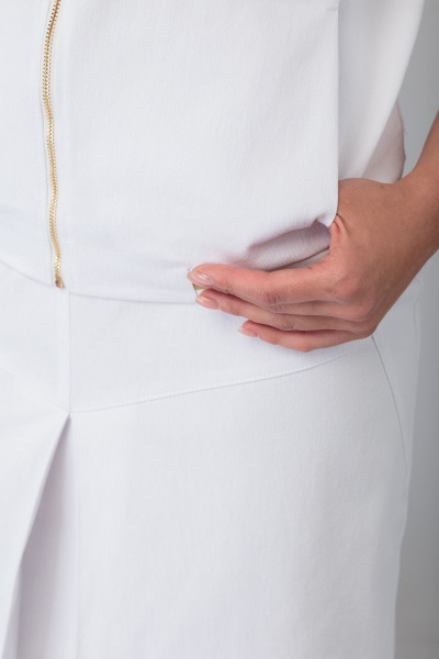 Блуза, юбка Anelli 631/1 белый-золото - фото 2