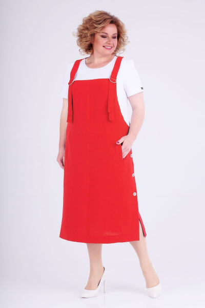 Платье ELGA 01-667 красный - фото 1