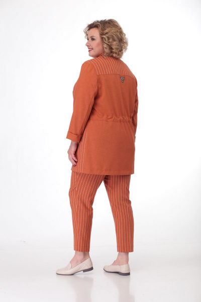 Блуза, брюки, жакет Кэтисбел 3464 оранжевый - фото 3