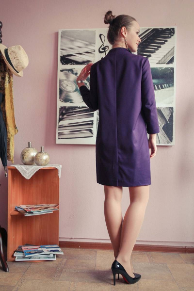 Платье Arisha 1221-1 пурпурный - фото 4