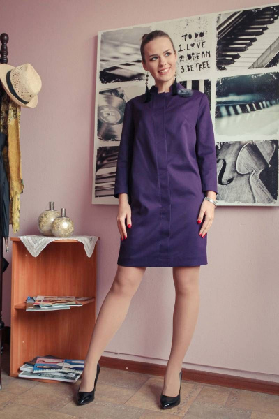 Платье Arisha 1221-1 пурпурный - фото 3