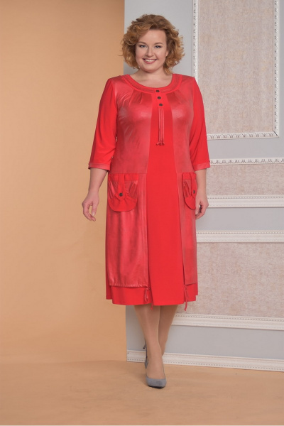 Платье Diomel 459 красный - фото 1