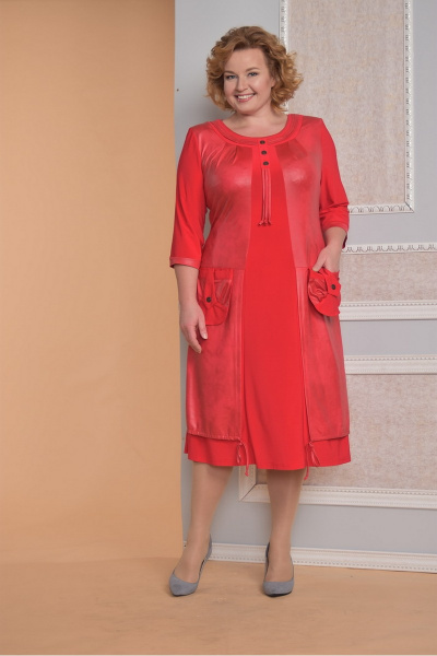 Платье Diomel 459 красный - фото 2