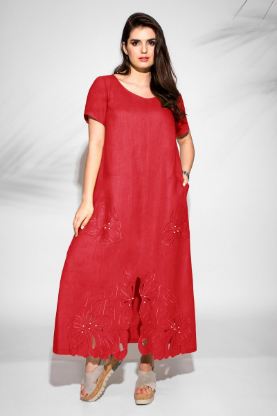 Платье Faufilure С614 красный - фото 1