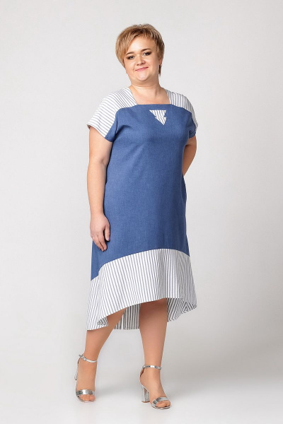 Платье Соджи 345 синий - фото 1