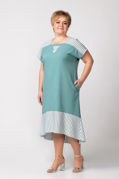 Платье Соджи 345 зелёный - фото 1