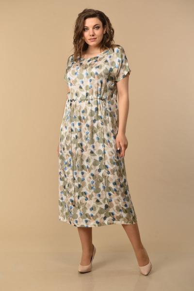 Платье Lady Style Classic 1605/4 хаки - фото 1