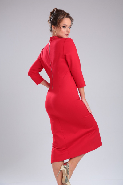 Платье Lady Line 560 красный - фото 7