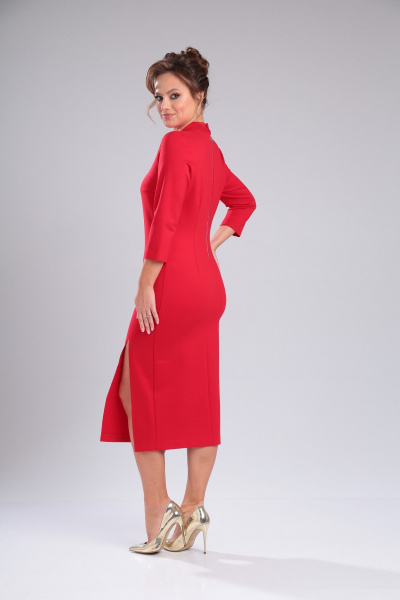 Платье Lady Line 560 красный - фото 5