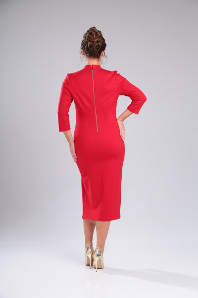 Платье Lady Line 560 красный - фото 4