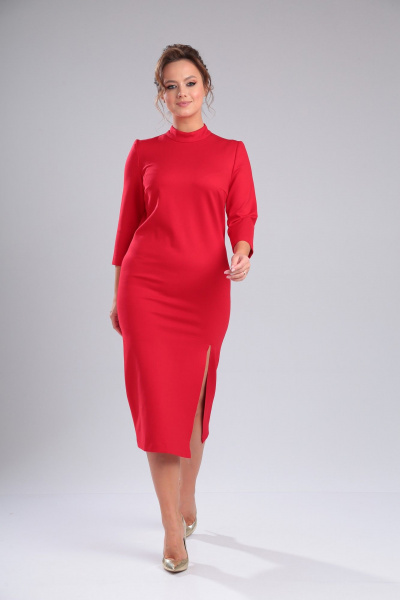 Платье Lady Line 560 красный - фото 2