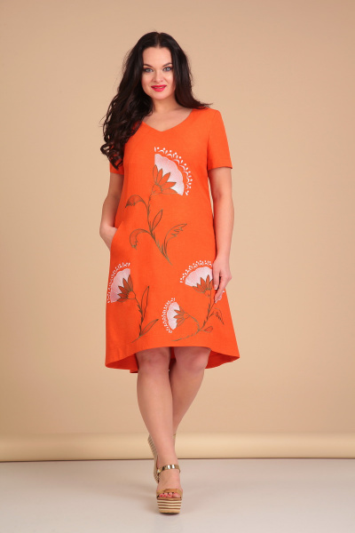 Платье Nivard 627 оранжевый - фото 1