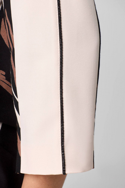 Блуза, брюки Мишель стиль 1172 черно-бежевый - фото 7
