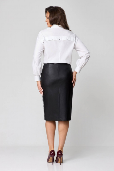 Блуза, юбка Мишель стиль 1171 черно-белый - фото 7