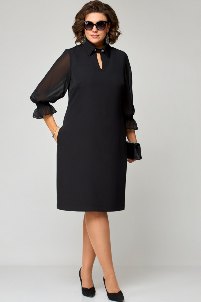 Платье EVA GRANT 7185 черный - фото 6