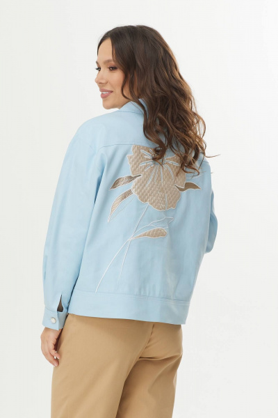 Брюки, куртка, футболка Магия моды 2400 голубой+беж - фото 7