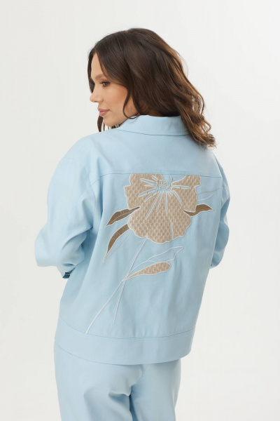 Брюки, куртка, футболка Магия моды 2400 голубой - фото 10