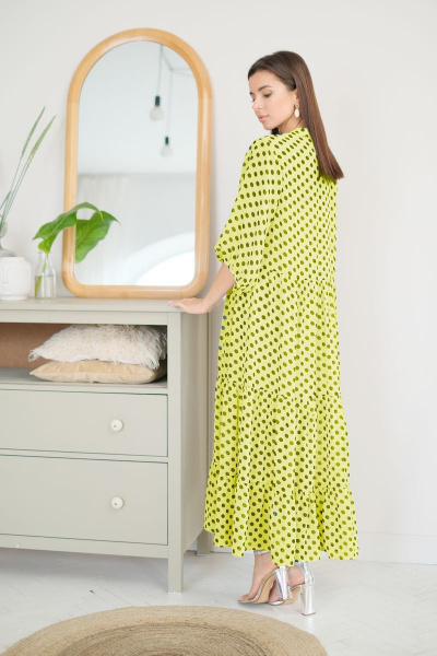 Платье LadisLine 1228 лимонный - фото 4