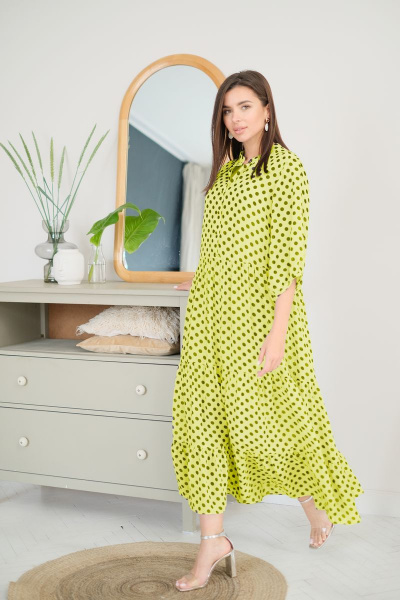 Платье LadisLine 1228 лимонный - фото 1