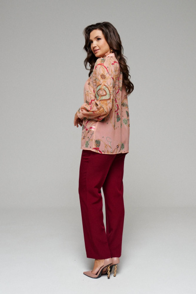 Блуза, брюки, жилет Beautiful&Free 6130 бордо - фото 9