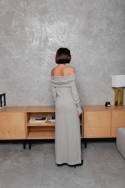 Платье Krasa М370-24 серый - фото 11
