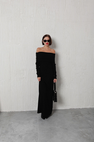 Платье Krasa М370-24 черный - фото 1