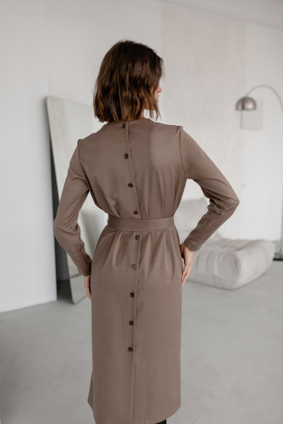 Платье Krasa М358-24 коричневый - фото 2