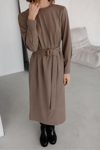 Платье Krasa М358-24 коричневый - фото 6