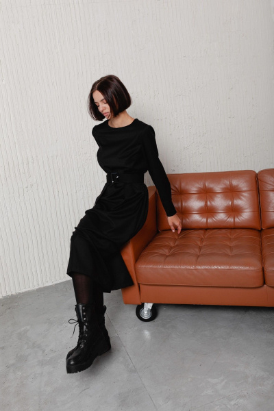 Платье Krasa М358-24 черный - фото 10